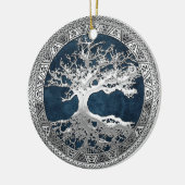 [200]ケルトの生命の木[銀] セラミックオーナメント (左)