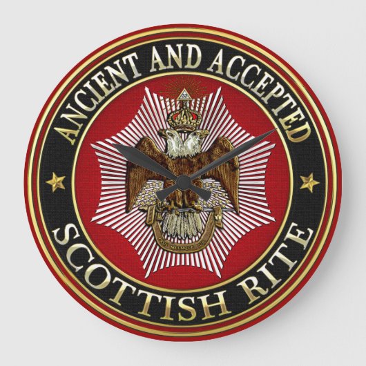 【200】スコティッシュ・ライト・ダブルヘッド・イーグル ラージ壁時計 (正面)