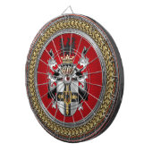 [200]チュートン順序の紋章付き外衣 ダーツボード (正面右)