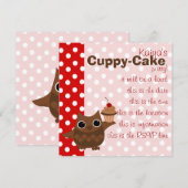 200.フクロウとカップケーキ 招待状 (正面/裏面)