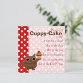 200.フクロウとカップケーキ 招待状 (スタンド正面)