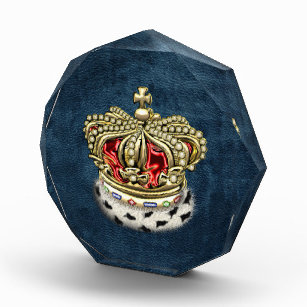 [200]プリンス[キング]ク王室のラウン[ファー+金ゴールド][レッド] 表彰盾