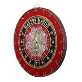 [200]マスタメイスン – 第3度スクエア&コンパス ダーツボード (正面右)