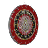 [200]マスタメイスン – 第3度スクエア&コンパス ダーツボード (正面左)