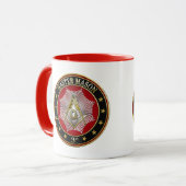 [200]マスタメイスン – 第3度スクエア&コンパス マグカップ (正面左)