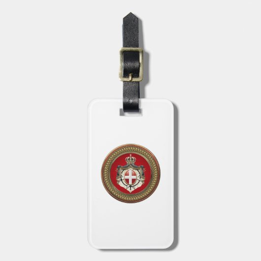[200]マルタの順序 – SMOM Coat of Arms ラゲッジタグ (正面縦)