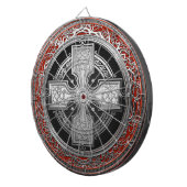 [200]古代ケルトの聖銀の結び目十字 ダーツボード (正面右)