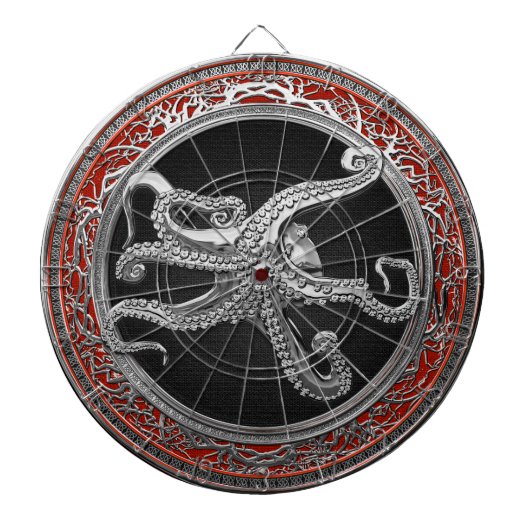 【200】守り姿の聖銀蛸 ダーツボード (正面)