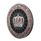 [200]王子様プリンセス王妃クラウン[銀] ダーツボード (正面右)