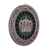 [200]王子様プリンセス王妃クラウン[銀] ダーツボード (正面左)