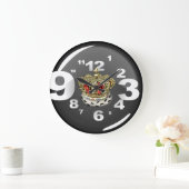 [200]王子[王]王室のな王冠[毛皮+金ゴールド] [赤] ラージ壁時計 (ホーム)