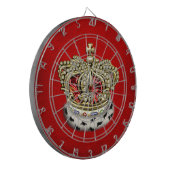 [200]王子[王]王室の王冠[ファー+金ゴールド][赤] ダーツボード (正面左)