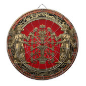 [200]生命の木と二つの金ゴールドニンシュタ ダーツボード (正面)