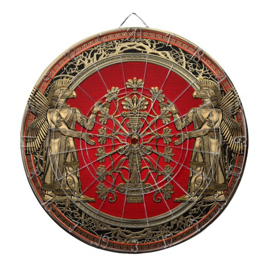 [200]生命の木と二つの金ゴールドニンシュタ ダーツボード (正面)