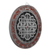 [200]神聖なケルト族の銀製の結び目の十字 ダーツボード (正面左)