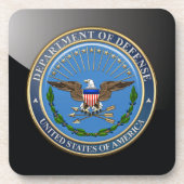 [200]米国国防総省(DOD)エンブレム[3D] コースター (正面)