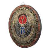 [200]聖なる金ゴールドエジプトの翼を持つスカラブとアンク ダーツボード (正面右)