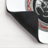 [200]聖なる銀のサソリを黒に マウスパッド (コーナー)