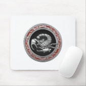 [200]聖なる銀のサソリを黒に マウスパッド (マウス)