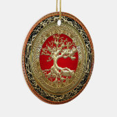 [200]財宝の価値：ケルトの生き木[金ゴールド] セラミックオーナメント (右)