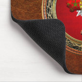 [200]赤及び金ゴールドのバラ色の十字(ばら色のCroix) マウスパッド (コーナー)