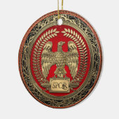 [200]金ゴールドローマンインペリアルイーグル セラミックオーナメント (左)