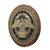 [200]金ゴールドローマ帝国イーグル金ゴールドメダリオン ダーツボード (正面右)