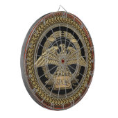 [200]金ゴールドローマ帝国イーグル金ゴールドメダリオン ダーツボード (正面左)