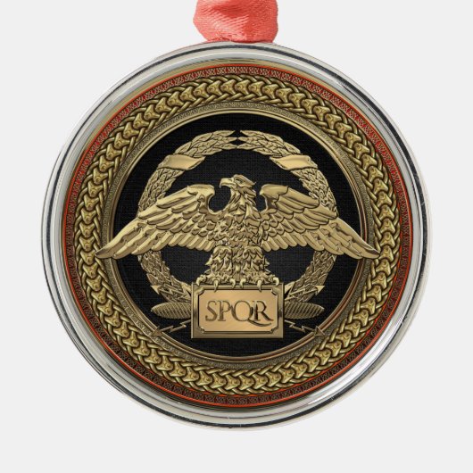 [200]金ゴールドローマ帝国イーグル金ゴールドメダリオン メタルオーナメント (正面)