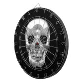 [200]銀製の人間のスカル ダーツボード (正面右)