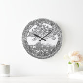 [200] [銀]ケルト族の生命の樹 ラージ壁時計 (ホーム)