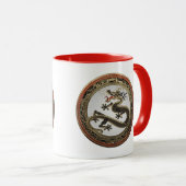 【200】黒と金ゴールドの神聖な東竜 マグカップ (正面右)