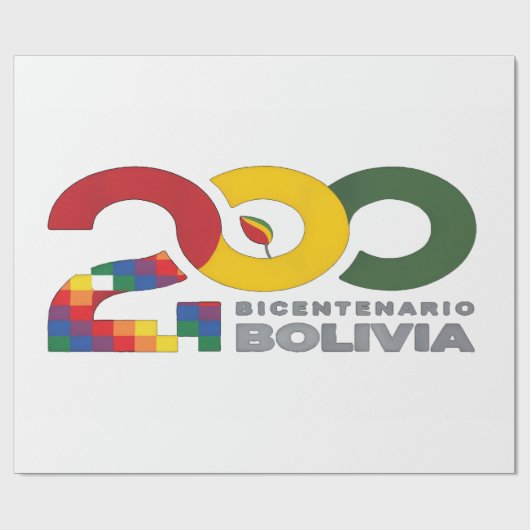 200 años bicentenario de Bolivia ラッピングペーパー (フラット)