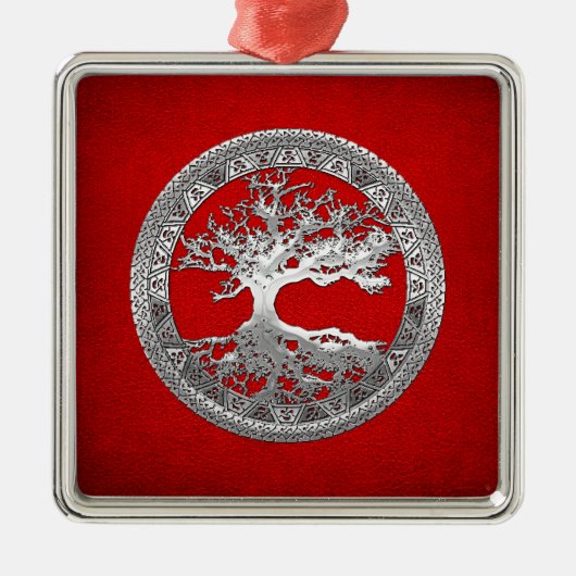[200] Celtic Tree of Life [Silver] メタルオーナメント (正面)