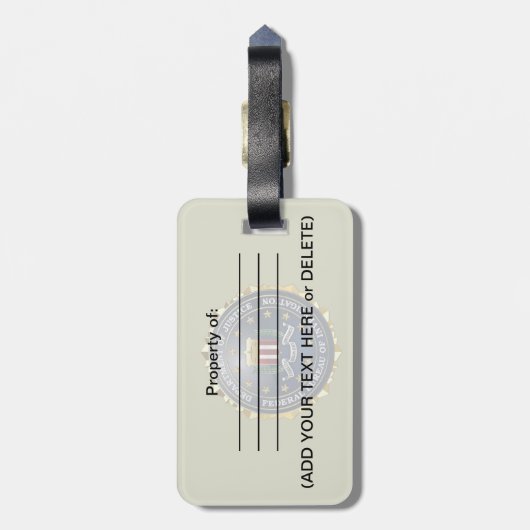 [200] FBIの特集号 ラゲッジタグ (裏面縦)