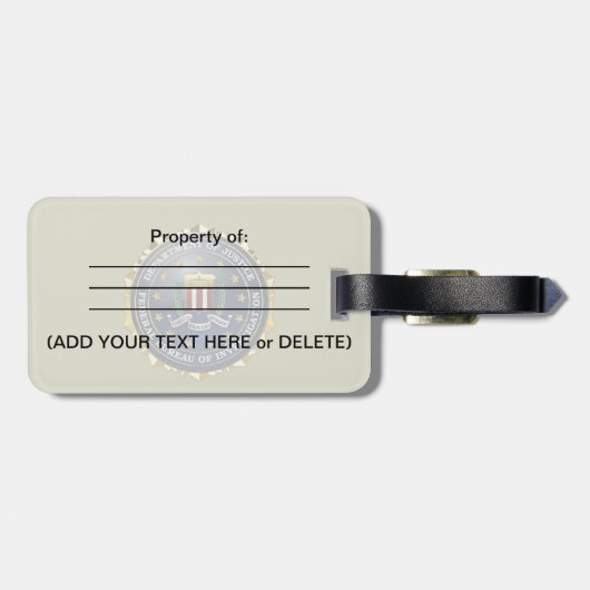 [200] FBIの特集号 ラゲッジタグ (裏面横)