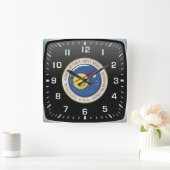 [200] NASAエンブレム[3D] スクエア壁時計 (ホーム)