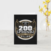 200 Pound Bench Press Club For Weightlifter Gym カード (黄色い花)