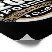 200 Pound Bench Press Club For Weightlifter Gym ポスター (角)