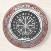 [200] Vegviser -バイキングシルバー魔法Runic Compass コースター (正面)