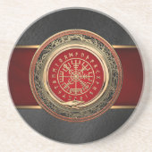 [200] Vegviser -バイキング金ゴールド魔法Runic Compass コースター (正面)