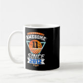 201年以降の第11誕生日バスケットボール素晴らし選手 コーヒーマグカップ (左)