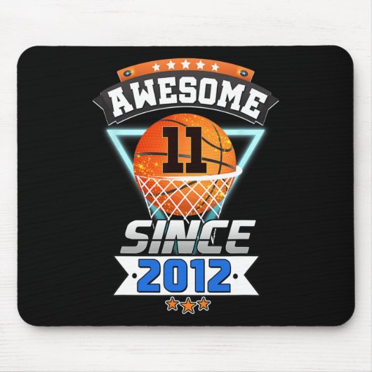 201年以降の第11誕生日バスケットボール素晴らし選手 マウスパッド (正面)