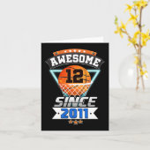 201年以降の第12誕生日バスケッ素晴らしトボール選手 カード (黄色い花)