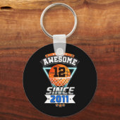 201年以降の第12誕生日バスケッ素晴らしトボール選手 キーホルダー (正面)