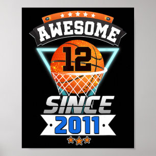201年以降の第12誕生日バスケッ素晴らしトボール選手 ポスター