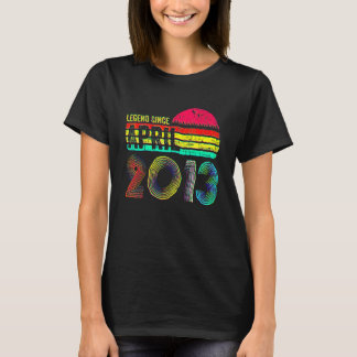 201年4月生まれのレジェンド 9歳のレトロ誕生日 Tシャツ