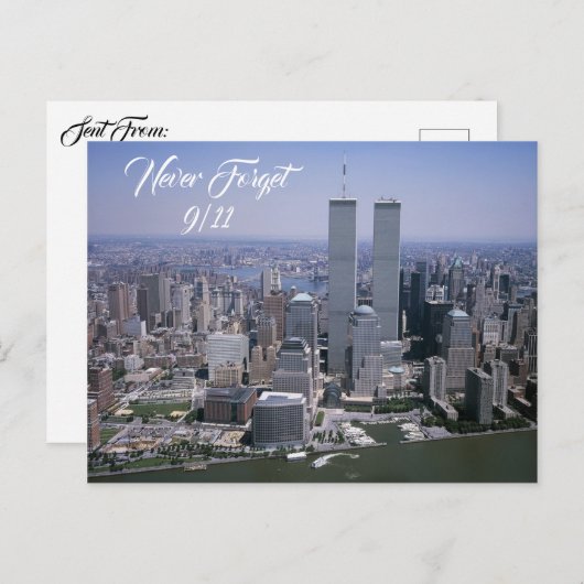 201忘れ年9月11日ツインタワーズ記念 ポストカード (正面/裏面)