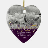 201結婚年11月21日のクリスマス写真オーナメント セラミックオーナメント (右)