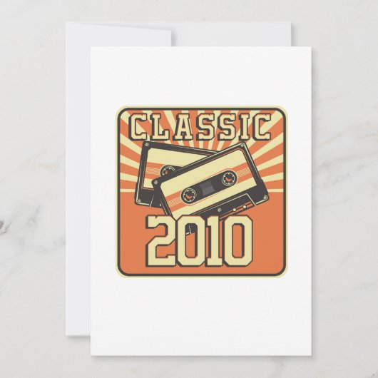 201誕生日第10期少年少女生まれ贈り物 招待状 (正面)